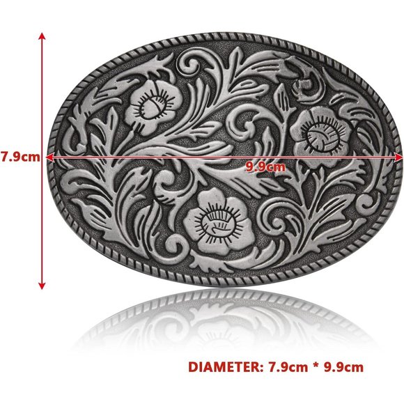Wome Antique Rose Texas Cowboy Cowgirls Christmas Halloween Gifts  Belt Buckle